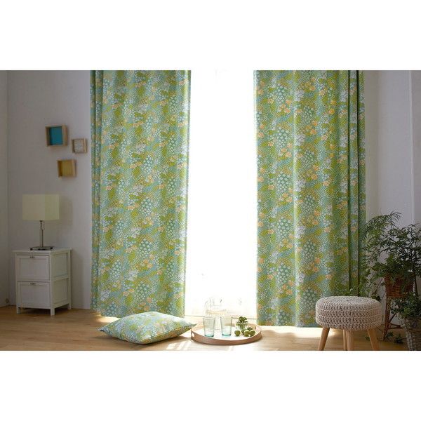 �X�~�m�G �J�[�e�� ���C�g�O���[�� 100×178cm �Ռ�2�� �I�n�i�o�^�P V1322 1����