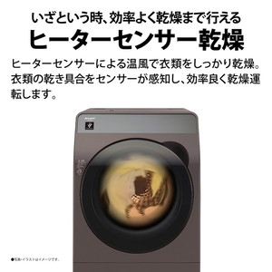 SHARP ドラム式洗濯機　ES-K10B-TL R-163 SHARP ES-K10B-TL リッチブラウン [ドラム式洗濯乾燥機 (洗濯10kg/乾燥