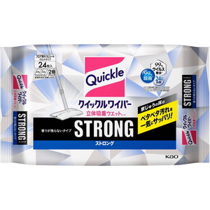 花王 クイックルワイパー 立体吸着ウエットシート ストロング 24枚