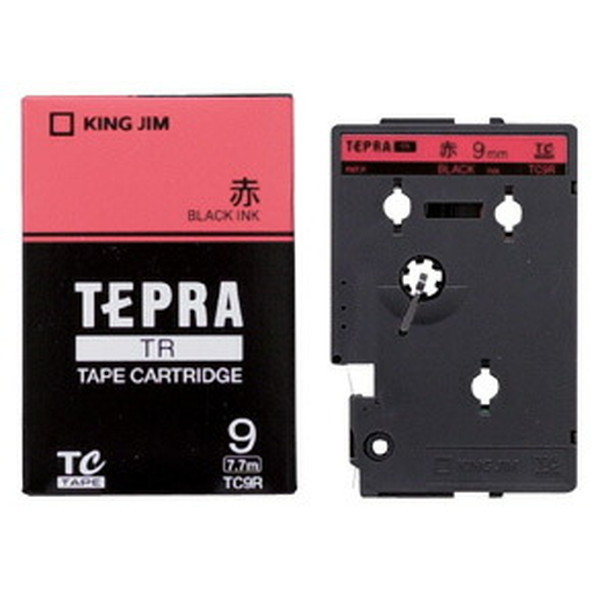KING JIM TC9R �J���[���x��(�p�X�e��) [�e�v��TR�e�[�v�J�[�g���b�W (9mm�� �ԃ��x�� ������)]