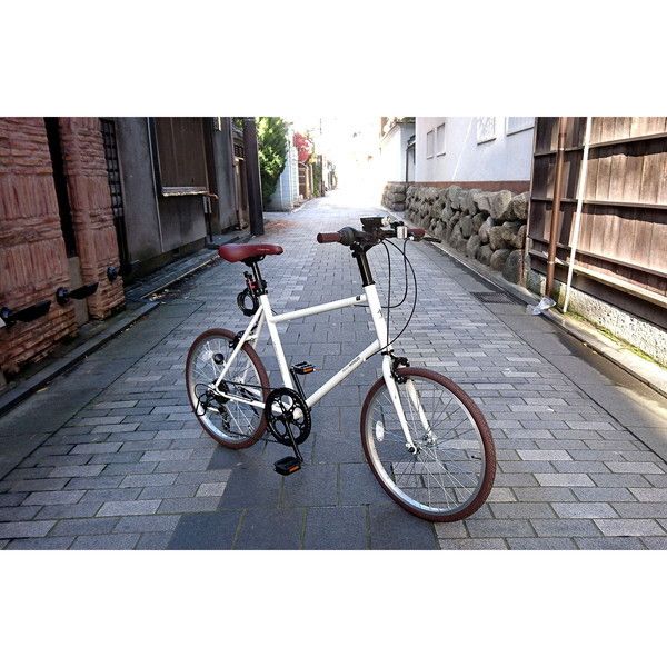 ミニベロ　20インチ　パールホワイト　mypallas m-706　整備品　リア7段変速　狭山市引き取り限定 MYPALLAS Mypallas M-706 ミニベロ 小径車 20インチ 7段変速