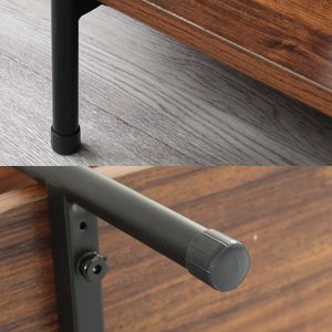 Rattan World RST030BK インダストリアル オーバル3段ラック ブラック