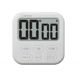 DRETEC 大画面タイマー シャボン6 ホワイト T-615WT