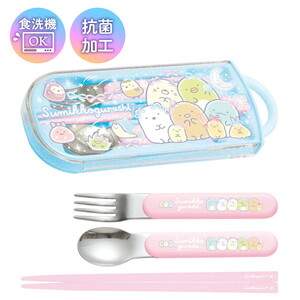 San-X KA28202 LU/Mランチアイテム トリオセット すみっこぐらし [スプーン&フォーク&はしセット]