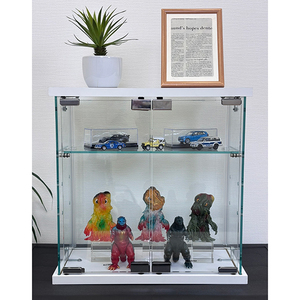 不二貿易 60063 ガラスコレクションケース可動棚3段 | 激安の新品・型