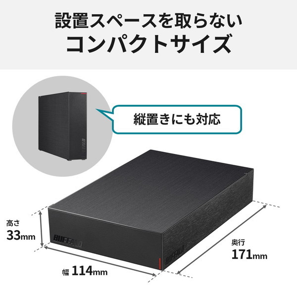 BUFFALO 外付けHDD HD-LE4U3-BB 4TB BUFFALO（バッファロー） BUFFALO HD-LE4U3-BB ブラック 外付け
