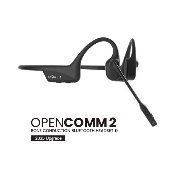 【新品】 Shokz SKZ-EP-000039 ブラック OpenComm2 楽天市場】Shokz OPENCOMM2 ワイヤレス骨伝導ヘッドセット