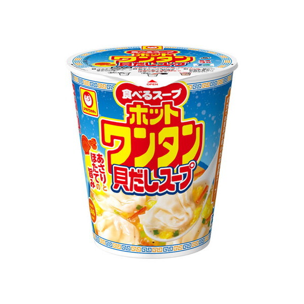 東洋水産 マルちゃん ホットワンタン 貝だしスープ 48g x12
