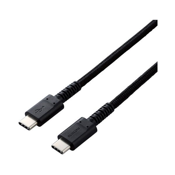 ELECOM MPA-CCS12PNBK スマホ・タブレット用USBケーブル USB(C-C) 高耐久 Power Delivery対応 認証品 1.2m ブラック
