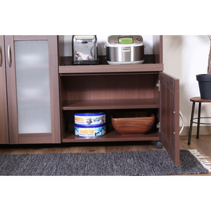 不二貿易　キッチンカウンター　食器棚　120cm Amazon｜不二貿易 キッチン収納 食器棚 幅120×奥行39.5×高さ89cm