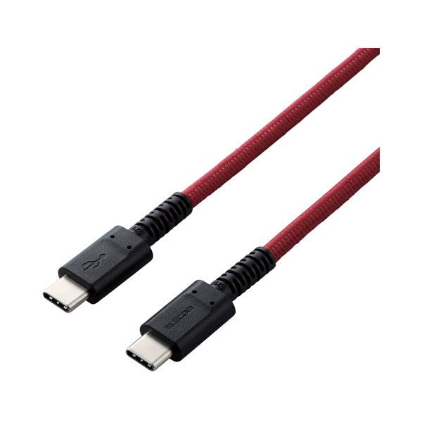 ELECOM MPA-CCS12PNRD スマホ・タブレット用USBケーブル USB(C-C) 高耐久 Power Delivery対応 認証品 1.2m レッド