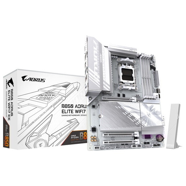 AMD Ryzen 7 9800X3D CPU + GIGABYTE B850 A ELITE WF7 ICE ATX