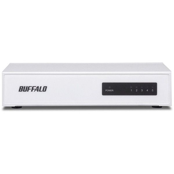 BUFFALO LSW4-TX-5NS/WHD [10/100Mbps対応 スイッチングHub 金属筐体