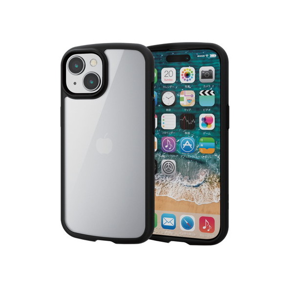 ELECOM PM-A23ATSLFCBK ubN [iPhone15 P[X nCubh Ռz y ^ Jی TOUGH SLIM LITE]