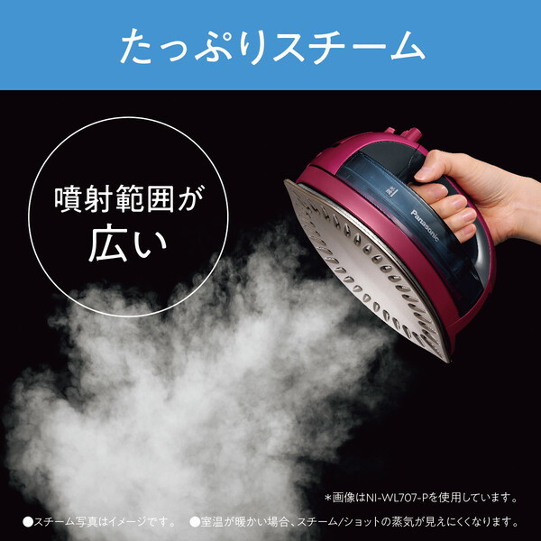 Amazon | パナソニック コードレススチームWヘッドアイロン