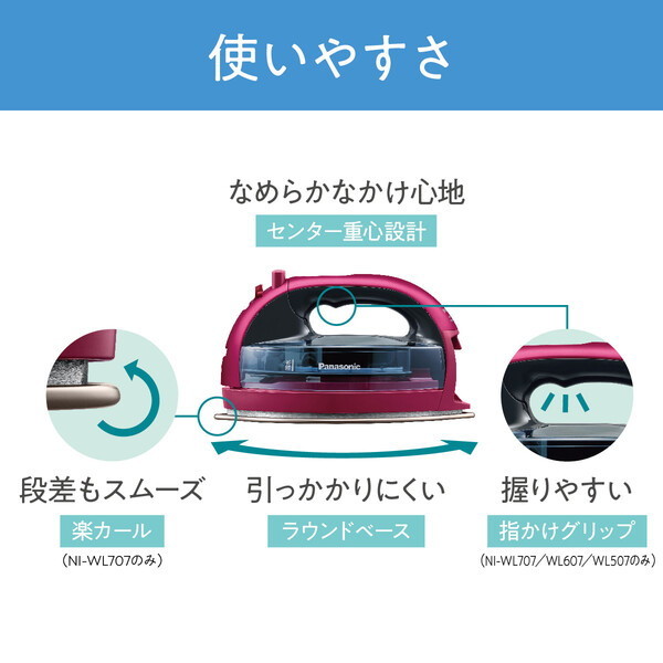 PANASONIC NI-WL407-H クリアグレー [コードレススチームアイロン