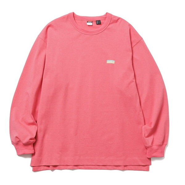 NANGA iK ECO HYBRID BOX LOGO EMBROIDERY L/S TEE S.PNK S NW2411-1G803 N0003631 [TVc]
