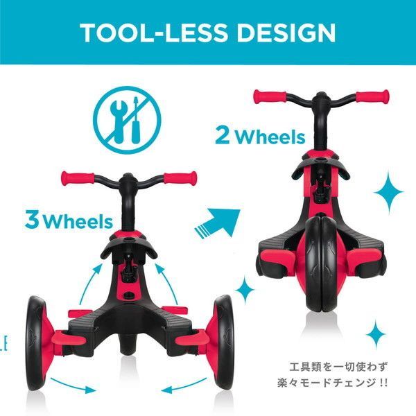GLOBBER グロッバー エクスプローラー トライク 4in1 レッド