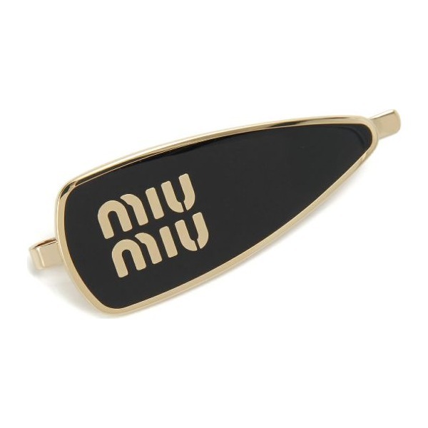 MIU MIU �~���E�~���E �w�A�N���b�v �u���b�N 5IF147 2F6T F0002 HAIR CLIP NERO �y���s�A���i�z