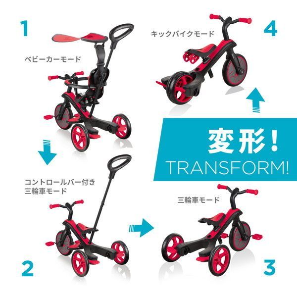 GLOBBER グロッバー エクスプローラー トライク 4in1 ライムグリーン