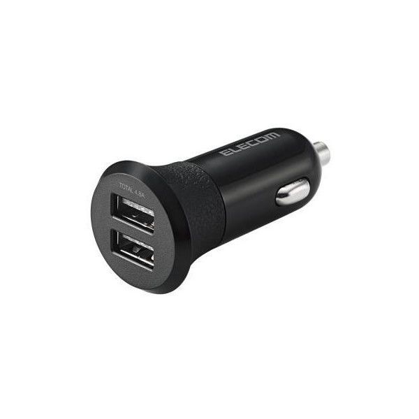ELECOM MPA-CCU10BK VK[`[W[ 2USB|[g() 4.8A ubN