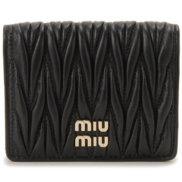 MIU MIU ミュウミュウ 二つ折り財布 レディース ブラック 5MV204 2FPP