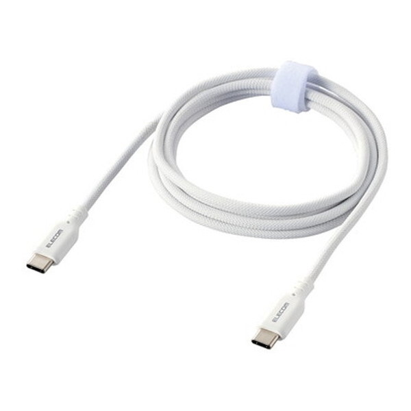 ELECOM MPA-CCSSM15WH zCg [USB Type[CP[u ((^CvC to C) 1.5m PD 60WΉ fɂ VRf 炩)]