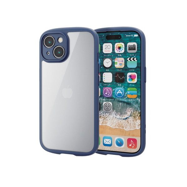 ELECOM PM-A23ATSLFCKNV lCr[ [iPhone15 P[X nCubh ϏՌ y ^ wʃNA TOUGH SLIM LITE Ɍی]