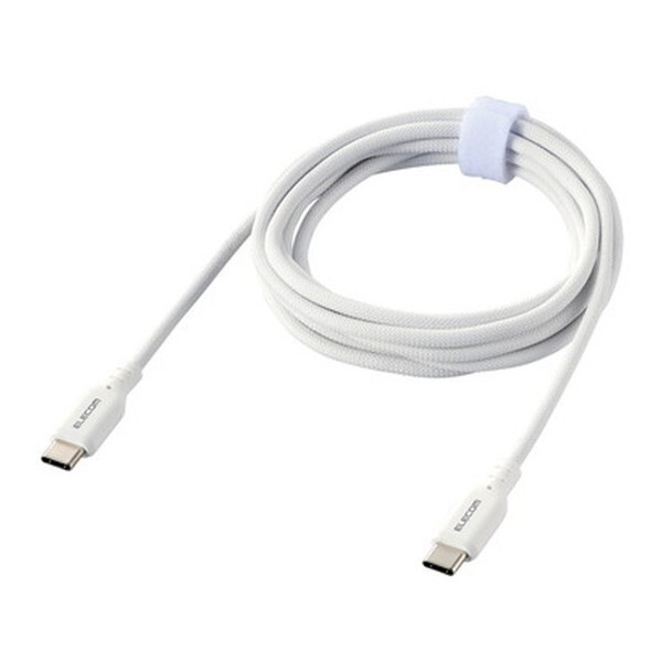 ELECOM MPA-CCSSM20WH zCg [USB Type[CP[u ((^CvC to C) 2m PD 60WΉ fɂ VRf 炩)]
