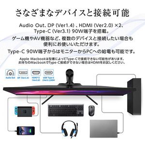 INNOCN 40インチモニタ　１４４HZ　TYPEC供電 90223-53-
