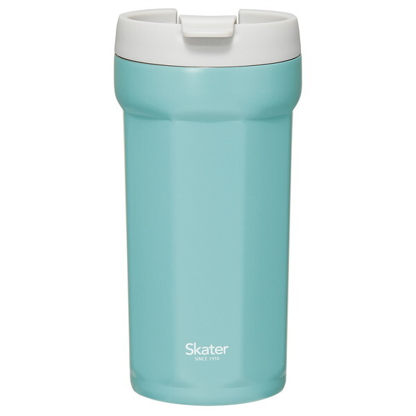 スケーター SMVO4 フラップロック レイクグリーン 八角形 蓋付き ステンレス タンブラー 350ml 保温 保冷 真空断熱