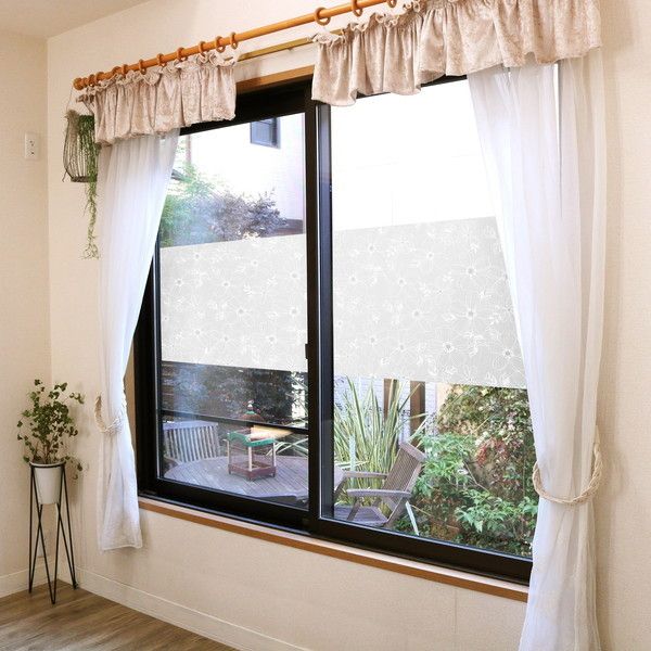 明和グラビア 飛散防止効果のある窓飾りシート ホワイト 90cm幅×15m巻 GHR-9201 - 2