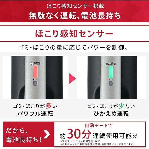 アイリスオーヤマ SBD-75-B ブラック [極細軽量スティック