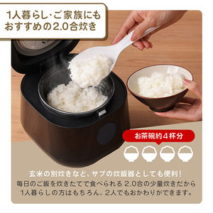 *1年保証★ 2合 炊飯器 おしゃれ家電 レシピ付 ホワイト 他カラー有 調理家電 *1年保証☆ 2合 炊飯器 おしゃれ家電 レシピ付 ホワイト