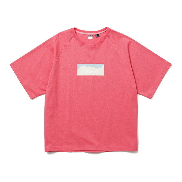 NANGA iK ECO HYBRID BOX LOGO LOOSE FIT TEE S.PNK FREE N2500-1M025Z N0003646 [TVc]