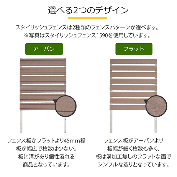 旭興進 スタイリッシュフェンス1590withプランター アーバン ブラウン