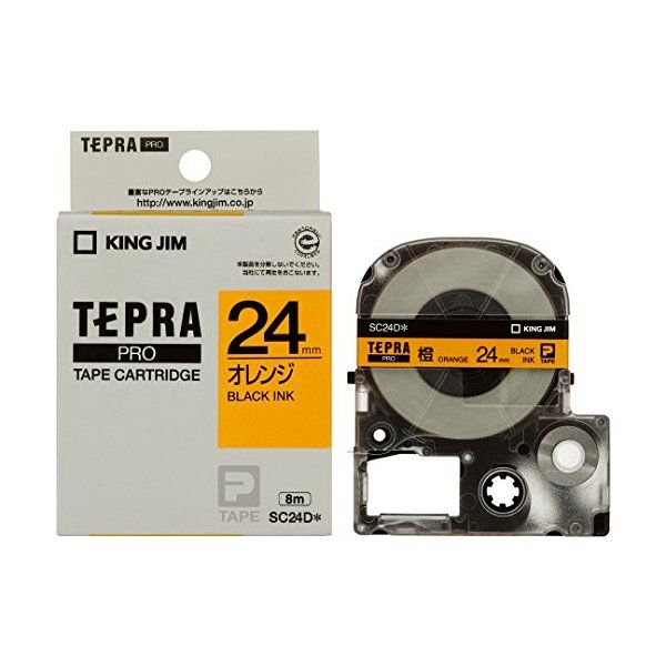 KING JIM SC24D [�e�v��PRO�e�[�v�J�[�g���b�W �I�����W ������ 24mm��]