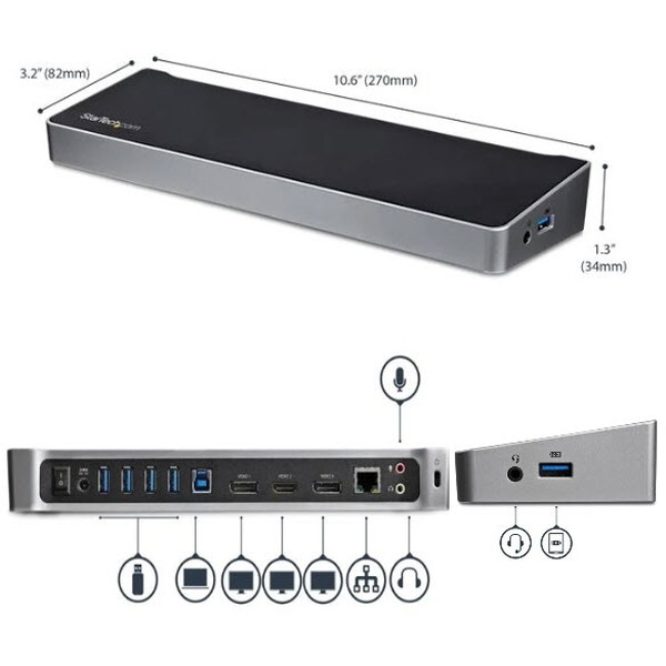 StarTech USB3DOCKH2DP [ドッキングステーション (USB 3.0接続