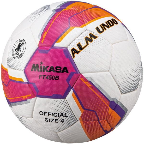 MIKASA FT450B-PV [サッカーボール ALMUND 検定球 4号球(小学生用)貼り ピンク/バイオレット]