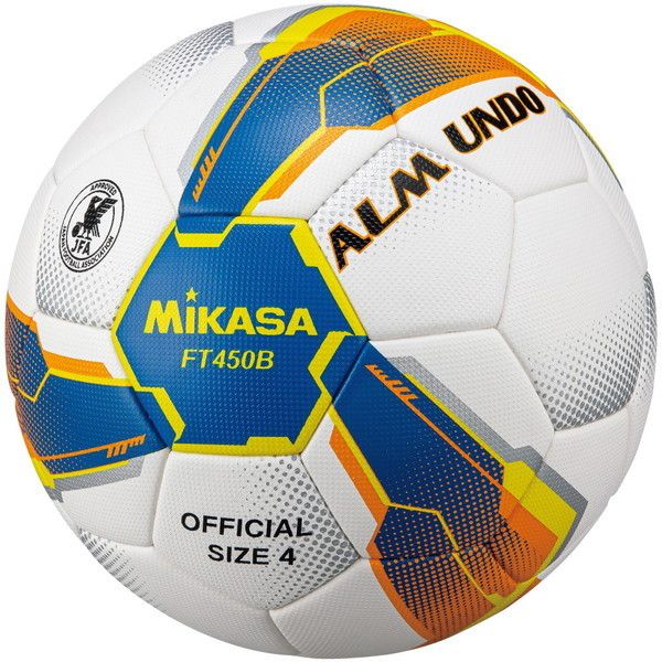 MIKASA FT450B-BLY [サッカーボール ALMUND 検定球 4号球(小学生用)貼り ブルー/イエロー]