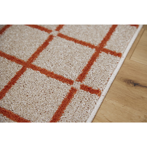 オレンジ 円形 150×150cm ラグ 洗える 滑り止め スミノエ 【公式通販】