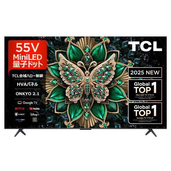 TCL 55C6K C6K�V���[�Y [55V�^ �n��EBS�E110�xCS�f�W�^�� 4K�`���[�i�[���� �t���e���r]