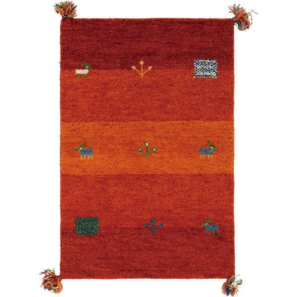 ���� 270034221 �M���b�x �}�b�g ���O GABBEH D16 �I�����W 60×90cm