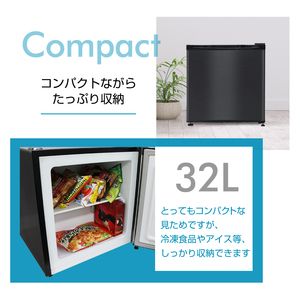 MAXZEN JF032ML01GM ブラック [冷凍庫 (32L・右開きドア)] | 激安の