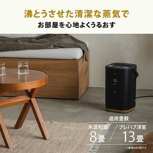 象印 EE-FA50-BA ブラック STAN. [スチーム式加湿器 (木造8畳/プレハブ