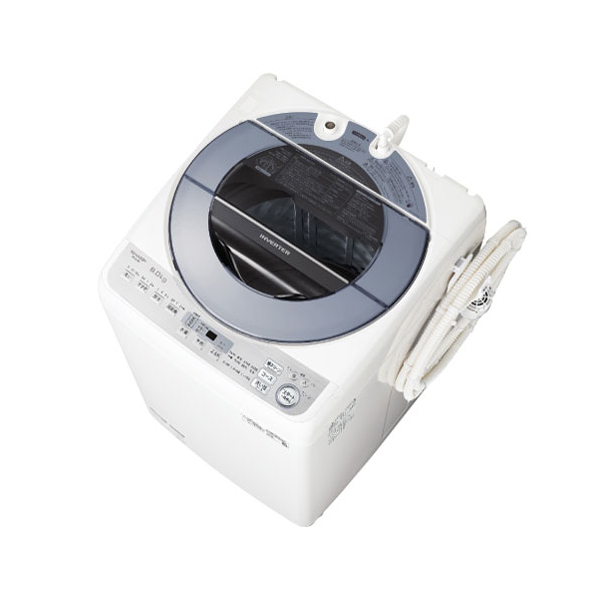 アウトレット】【リユース】 SHARP ES-GV8D シルバー系 [全自動洗濯機 