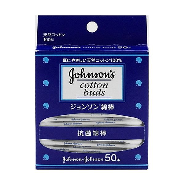 ジョンソン 天然コットン100％ 抗菌綿棒 - 救急・衛生用品