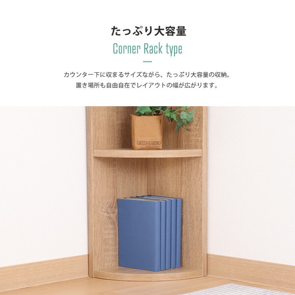 不二貿易 74102 カウンター下収納 サージュ コーナーラック NA