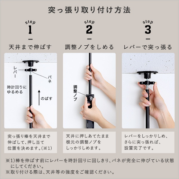 ホームテイスト PPSS ディスプレイ突っ張りシューズラック ホワイト