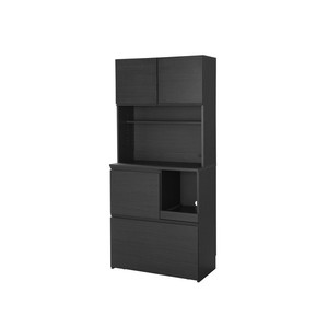 アイリスオーヤマ KCB-790ブラック キッチンキャビネット